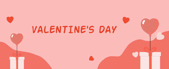 valentine's day card with hearts