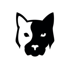 Creative Dog Face Design Blended with Cat Facial Elements On white Background Vector illustration