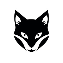 Obraz premium Creative Fox Face Art with Elegant Animal Expression for Modern Branding On white Background Vector illustration