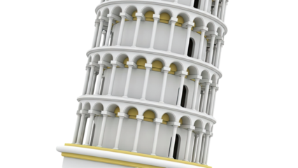 Leaning Tower of Pisa facade detail