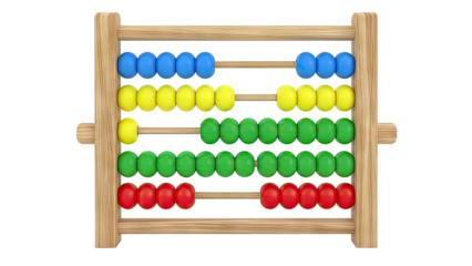 Wooden Abacus with Colorful Beads