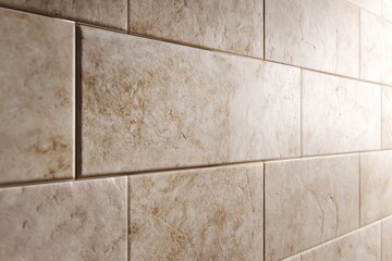 Warm beige stone cladding surface ideal as product backdrop for marketing visuals