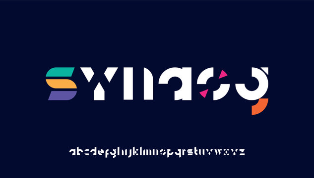 creative modern stylish a to z alphabet typography font design vector set