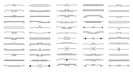 A comprehensive collection of simple and modern text dividers and page separators for clean and minimalist design layouts.