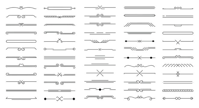 A comprehensive collection of simple and modern text dividers and page separators for clean and minimalist design layouts.