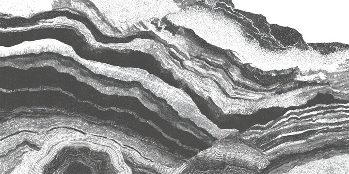 Abstract grunge sandstone strata pattern background texture. vintage geological rock fractures natural earth strata vector background.