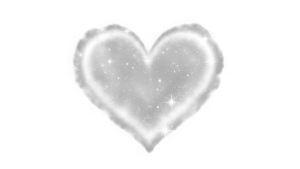 Fototapeta premium Illuminated heart shape isolated on transparent background