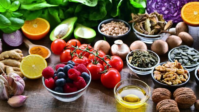 Foods representing anti-inflammatory diet.