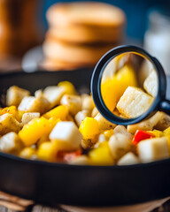 Cooking colorful vegetable medley kitchen food photography indoor close-up culinary art