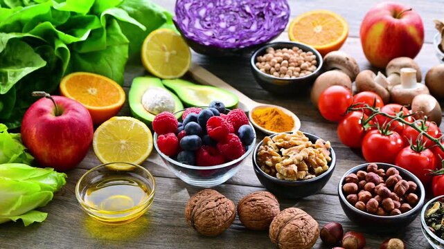Foods representing anti-inflammatory diet.