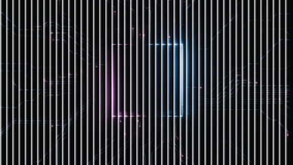 Illuminate your space with our striking neon sign, set against a sleek black background adorned with dynamic lines. © MdMamin