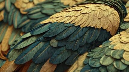 Obraz premium Luxury Brazil Carnival Feather Background