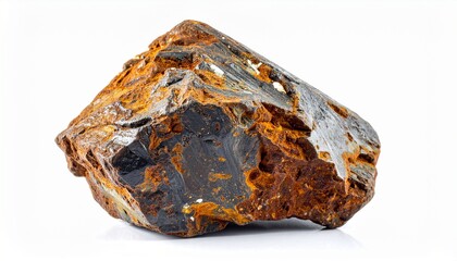 Rock composed of resinous material found in nature showcasing its dark and rich colors