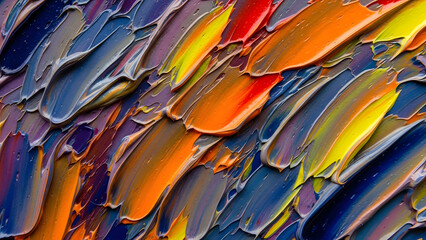 Vibrant textured abstract painting