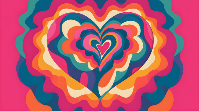 abstract red heart - Powered by Adobe