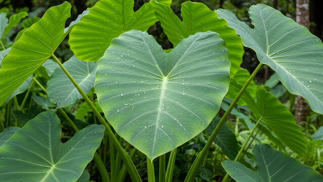 Taro Leaves Tropical Nature