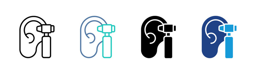Ear Care icon set multiple style collection