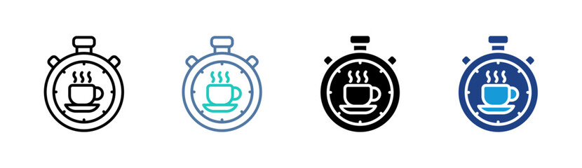 Obraz premium Healthy Break icon set multiple style collection