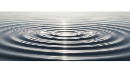Mesmerizing concentric ripples expanding across a pristine water surface, capturing the elegant dance of light and fluid motion