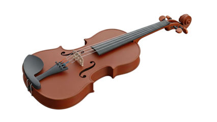 Brown Violin with Black Chin Rest