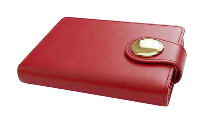 Red leather wallet with gold clasp