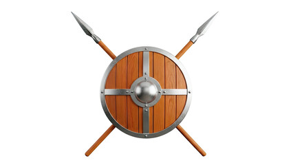 Viking Shield and Crossed Spears
