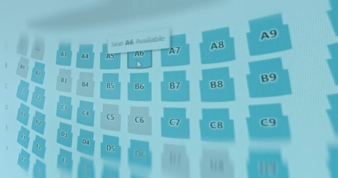 Digital seating chart for a reservation system