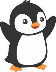 Happy Little Penguin Cartoon 