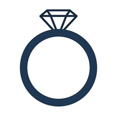 Elegant Diamond Ring Illustration for Wedding and Engagement Concepts.