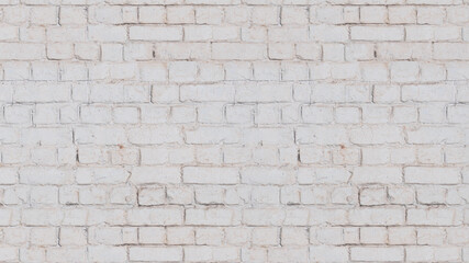 Obraz premium White painted brick wall texture 3D render
