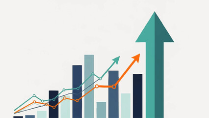 Graph with Increasing Bars and Arrow.