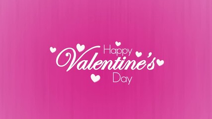 Happy valentine day typography text animation, Happy valentine's day lettering. Handwritten text valentine day Suitable for digital greeting cards, social media posts, invitations, banner, poster.