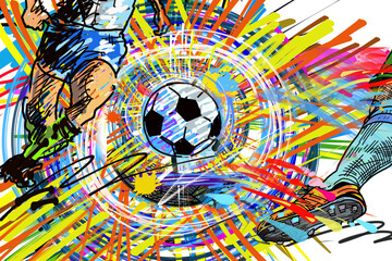 ​ Background​ football​ and​ world​  motion​ concept​o