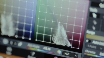 Working within the color grading interface