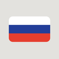 Russia Flag - White Blue Red Horizontal Design