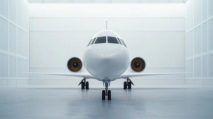 Fototapeta premium Futuristic aerospace lab designing lightweight, carbonfiber fuselage concepts