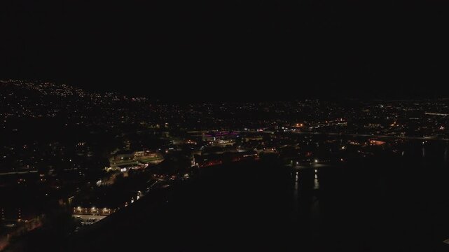 The Norwegian city of Drammen by Night