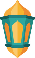 Colorful Ramadan Lantern Vector Illustration for Islamic Holiday, Festive Decoration, Eid Mubarak Design