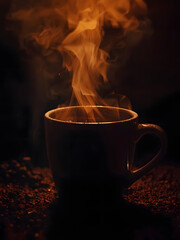 Fototapeta premium hot coffee in the morning