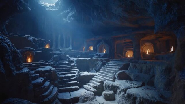 Interior of a cave house.