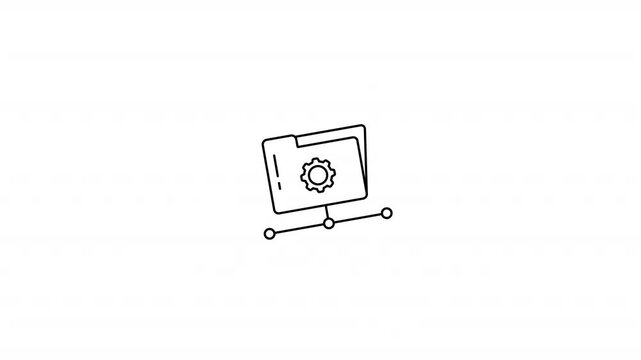 Computer folder with gear icon