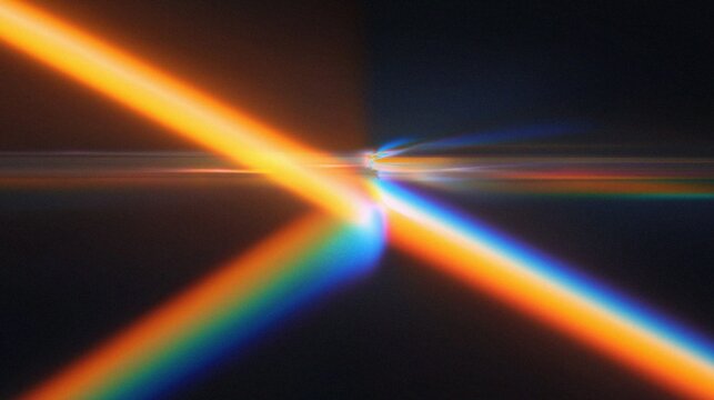 Generative AI, Abstract Optical Lens Flare with Chromatic Prismatic Refraction