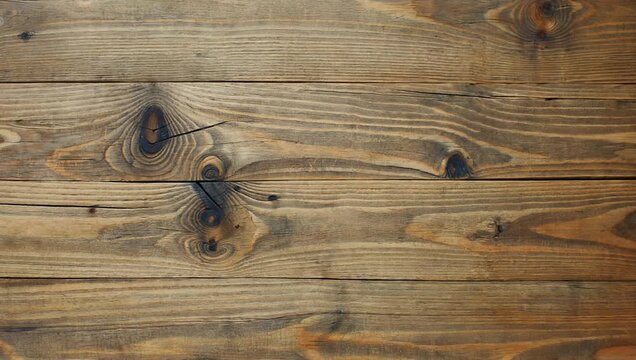 Close-up of a wooden surface with visible wood grain and knots, showcasing the natural texture and pattern of the wood.