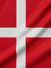 Fototapeta premium Denmark National Flag on Flagpole