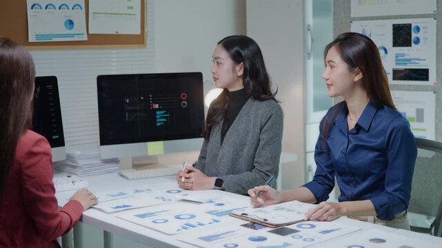 Strategic planning meeting office space business discussion collaborative environment professional viewpoint team dynamics