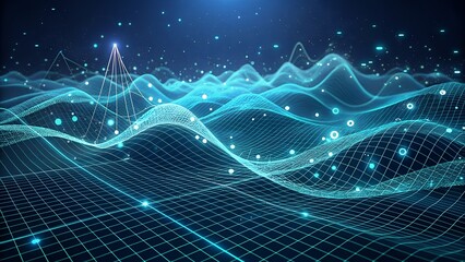 Abstract data wave technology background