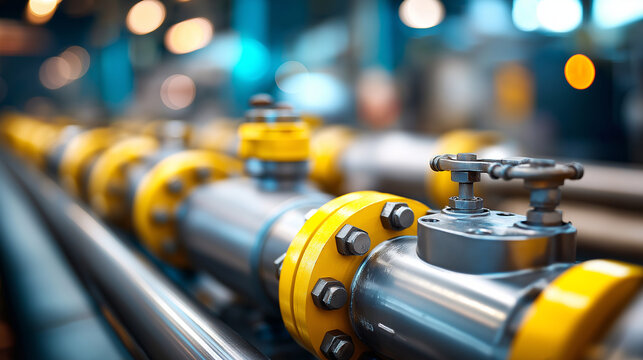 Operated network pipes tubes machinery, valves natural gas equipment compressors, pump seals pipeline systems, oil gas safety, manifold polymer production visualization , with copy