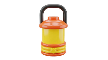 Yellow and Orange Lantern with Black Handle