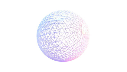 A complex 3D sphere with an intricate internal lattice structure