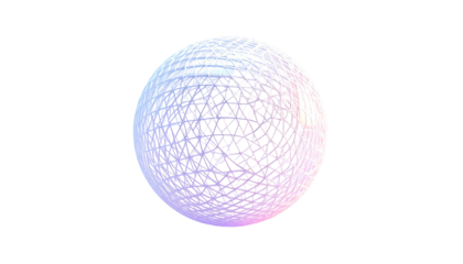 A complex 3D sphere with an intricate internal lattice structure